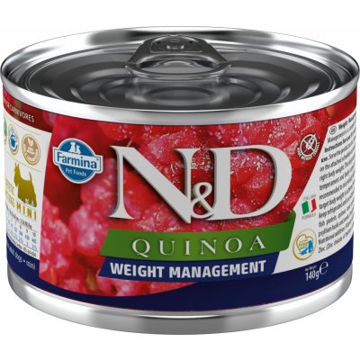 N&D Quinoa Dog Adult Mini Weight Management Lamb & Brocolli 140 g