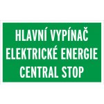 Hlavní vypínač elektrické energie CENTRAL STOP samolepící vinylová fólie 210x100 mm – Zboží Dáma