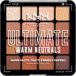 NYX Professional Makeup Ultimate Shadow Palette oční stíny Warm Neutrals 16 ks – Zboží Dáma