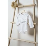 Černá na bílé bodyčko TÁTA A MÁMA STŘEDOBOD MÉHO VESMÍRU dlouhý rukáv – Zboží Dáma