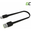 Adaptér a redukce k mobilu Green Cell GCmatte USB-C plochý rychlonabíjecí USB kabel 25 cm
