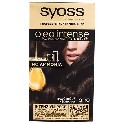 Syoss Oleo Intense Permanent Oil Color permanentní olejová barva na vlasy bez amoniaku 3-10 Deep Brown 50 ml – Zboží Mobilmania