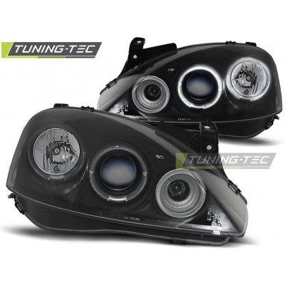 Tuning-Tec Přední čirá světla Opel Corsa C (2000 - 2006) - černé - Angel Eyes – Hledejceny.cz