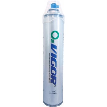 O2 Vigor Kyslík v plechu konzervovaný Inhalační kyslík 99,5%12 l
