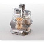 Plastimex Slánka a pepřenka skleněná sada se stojánkem 3 dílná – Zboží Mobilmania