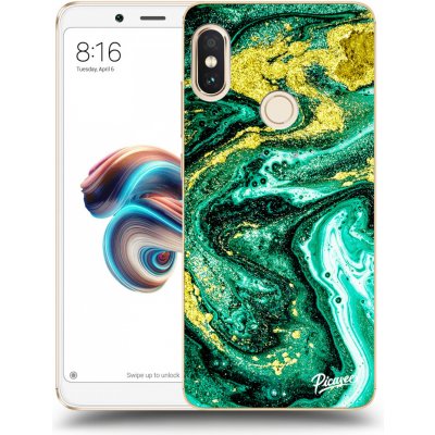 Pouzdro Picasee silikonové Xiaomi Redmi Note 5 Global - Green Gold čiré – Zboží Mobilmania