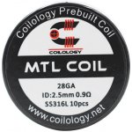 Coilology MTL předmotané spirálky SS316 0,9ohm 28GA 10ks – Hledejceny.cz