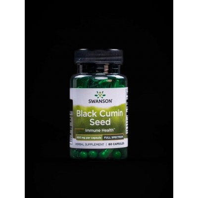 Swanson Černý Kmín Black Cumin 400 mg 60 kapslí – Hledejceny.cz