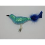 Ornex Skleněná vánoční ozdoba ptáček irisový 8 x 4 x 12 cm – Hledejceny.cz