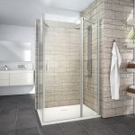 Roth LYE4+LYSW1S Čtvercový 90 cm, otevírací dveře, Brillant / Transparent, LYE4/900_LYSW1S/900 – Hledejceny.cz