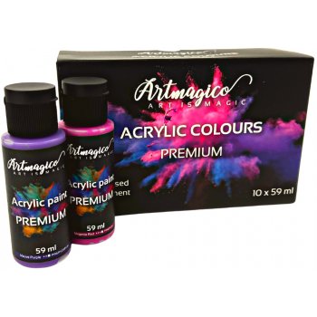 Artmagico akrylové barvy Premium 59 ml Sada 10ks