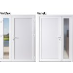 Soft dvoukřídlé plné+Sklo Nisip bílá pravé 150 x 200 cm – Hledejceny.cz