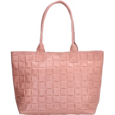 Charm London Růžová luxusní kožená shopper kabelka „Royal“