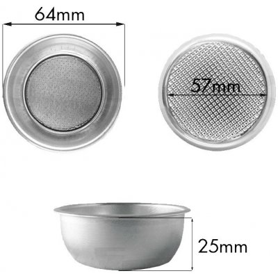 Filtr páky kávovaru Lelit 57mm dvouporcový, 14 g – Hledejceny.cz