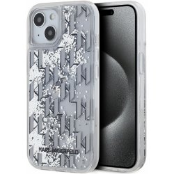 Karl lagerfeld Liquid Glitter Monogram Gradient pro iPhone 14 White