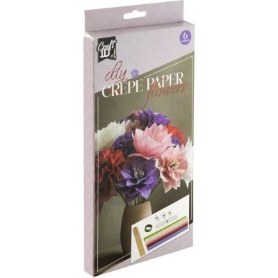 creative craft group Květiny z krepového papíru kreativní DIY sada – Hledejceny.cz
