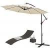 Zahradní slunečník Jiubiaz 3,5m slunečník UV40+ Camping Pendulum Umbrella Pavilion Garden Umbrella Béžová