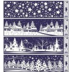 Okenní fólie bez lepidla vánoč.krajinky pruh vločky 45 x 12 cm – Hledejceny.cz