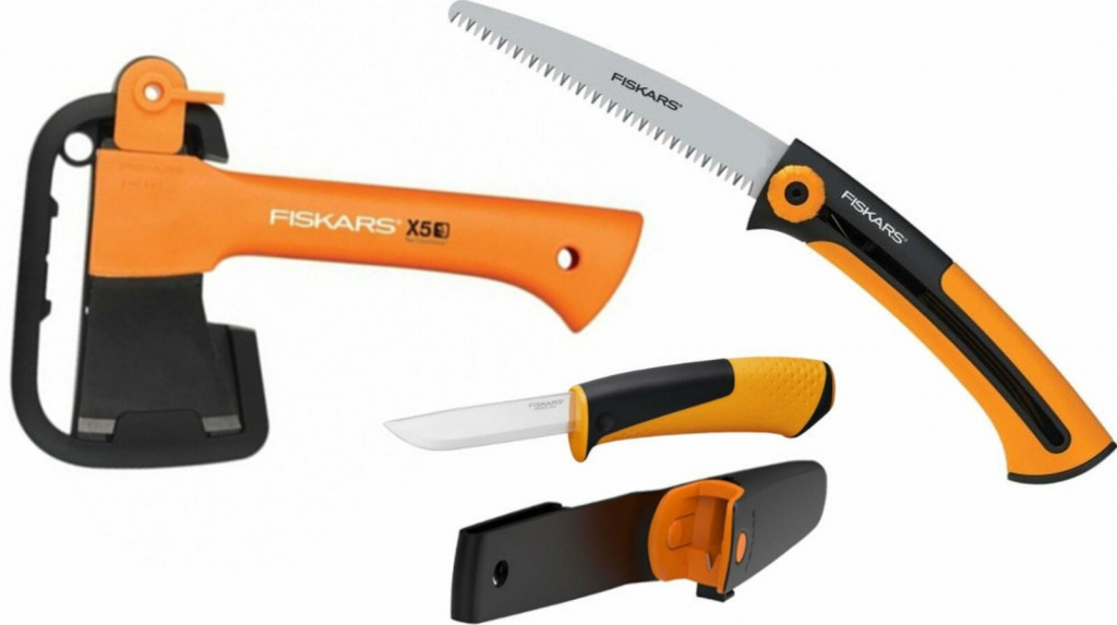 Fiskars 1057912 sada, sekera + nůž + pilka od 1 597 Kč - Heureka.cz