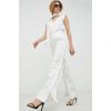 Dámské klasické kalhoty Calvin Klein dámské kalhoty široké high waist K20K205508.PPYX bílé