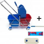 uklidshop Úklidový vozík DUO 2x17 l + FLIPPER Mop sestava s návlekem 40 cm – Zbozi.Blesk.cz