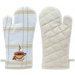 ARÔME HOME Chňapka Béžové káro výšivka Káva 18 x 32 cm – Hledejceny.cz