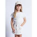 Mayoral sukně riflová s výšivkami FLOWER smetanová – Zboží Dáma