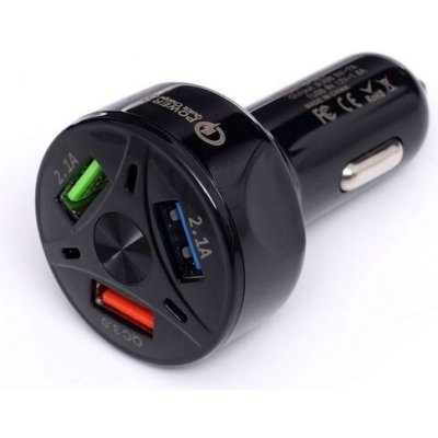 Nabíječka do auta QUICK CHARGE 3.0, 3xUSB KRAFT&DELE | Zboží Auto Nabíječka do auta QUICK CHARGE 3.0, 3xUSB KRAFT&DELE | Zboží Auto