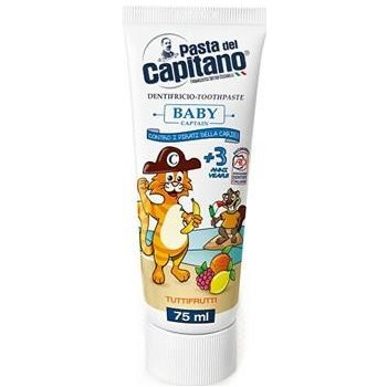 Pasta del Capitano Baby +3 Tutti Frutti dětská zubní pasta od 3 let 75 ml