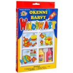 SMT Creatoys Okenní barvy 5x20ml s konturou se třpytkami + předlohy v krabici 16x26x2,5cm – Hledejceny.cz