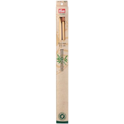 Rovné pletací jehlice Prym bambusové 33 cm, velikost 8,0 – Zboží Mobilmania