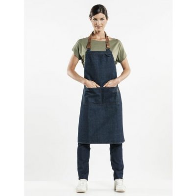 Chaud Devant Kuchářská zástěra s náprsenkou Forene Blue Denim Blue – Hledejceny.cz
