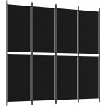 vidaXL 4dílné paravány Černá 200 x 200 cm Fabric – Zboží Dáma