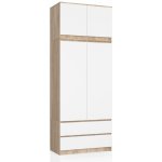 Ak furniture Star 90 cm s nástavcem dub sonoma/bílá – Zboží Dáma