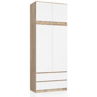 Ak furniture Star 90 cm s nástavcem dub sonoma/bílá – Sleviste.cz