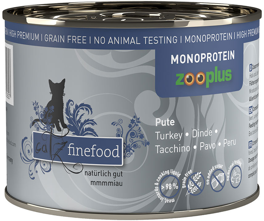 catz finefood Monoprotein zooplus krůtí 6 x 200 g