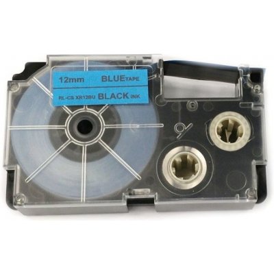 Páska pro popisovače CASIO XR-12BU Blue / Black print 12mm - kompatibilní – Zboží Mobilmania