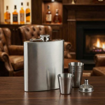 ORION Kapesní láhev HOME se 4 pohárky – Zboží Dáma