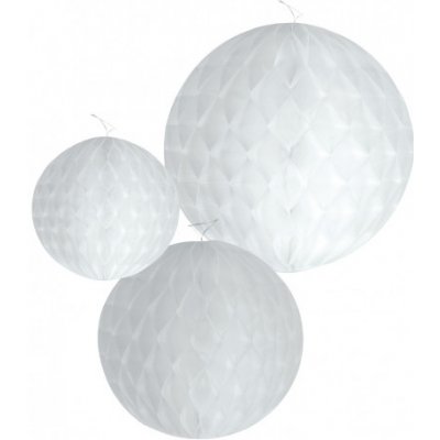 Koule papírová 'Honeycomb' pr. 15 20 a 25 cm bílá – Hledejceny.cz