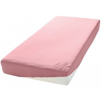 CARBOTEX napínací Jersey bavlna prostěradlo světle růžové / 90x200 – Zboží Mobilmania