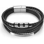 Daniel Dawson pánský náramek Gerard kůže chirurgická ocel různé velikosti NR2018-B20210724/19 Černá – Zboží Dáma