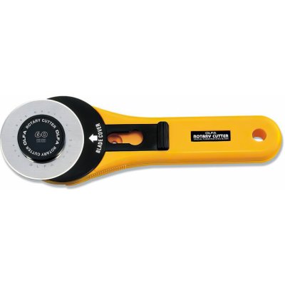 OLFA Rotační kruhový řezač / řezací kolečko na látky, patchwork OLFA RTY 3/G, rovná čepel, průměr 60mm – Zboží Dáma