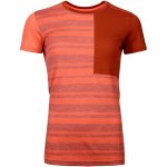Ortovox W's 185 Rock'N'Wool Short Sleeve oranžová – Zbozi.Blesk.cz