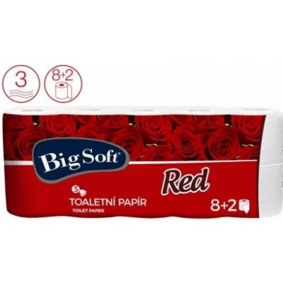 Big Soft Red 3vrstvý toaletní papír 17,6 m role 10 rolí – Zboží Mobilmania