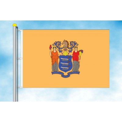 LIBEA, s.r.o. New Jersey vlajka Rozměr: 60×90 cm, Uchycení: Karabiny na stožár – Hledejceny.cz
