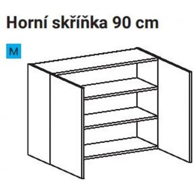 EBS EH902DD skříňka horní dub arlington dvoudvéřová, 90cm – Zbozi.Blesk.cz