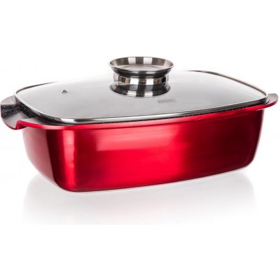 Banquet Pekáč s nepřilnavým povrchem METALLIC RED 40x22x16,5 cm s aroma knobem – Sleviste.cz