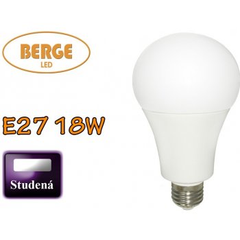 Berge LED žárovka SMD 2835 E27 18W 1650L CCD studená bílá