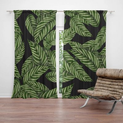 Sablio Závěs Abstrakce listů: 2ks 140x250cm – Hledejceny.cz