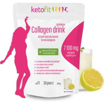 Ketofit Collagen Drink limetka 390 g – Hledejceny.cz